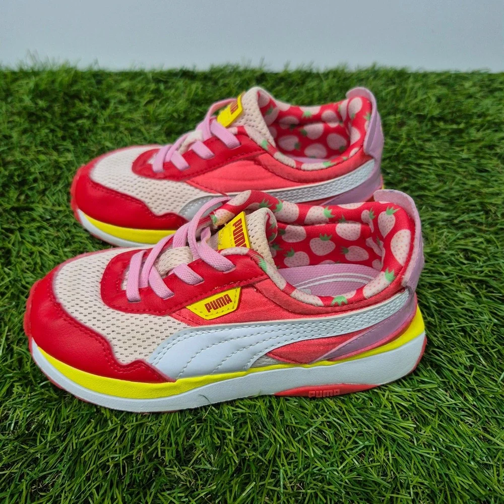 Puma Cruise Rider Fruit Kids Size 10C Red Pink Strawberry Sneakers 385467-01